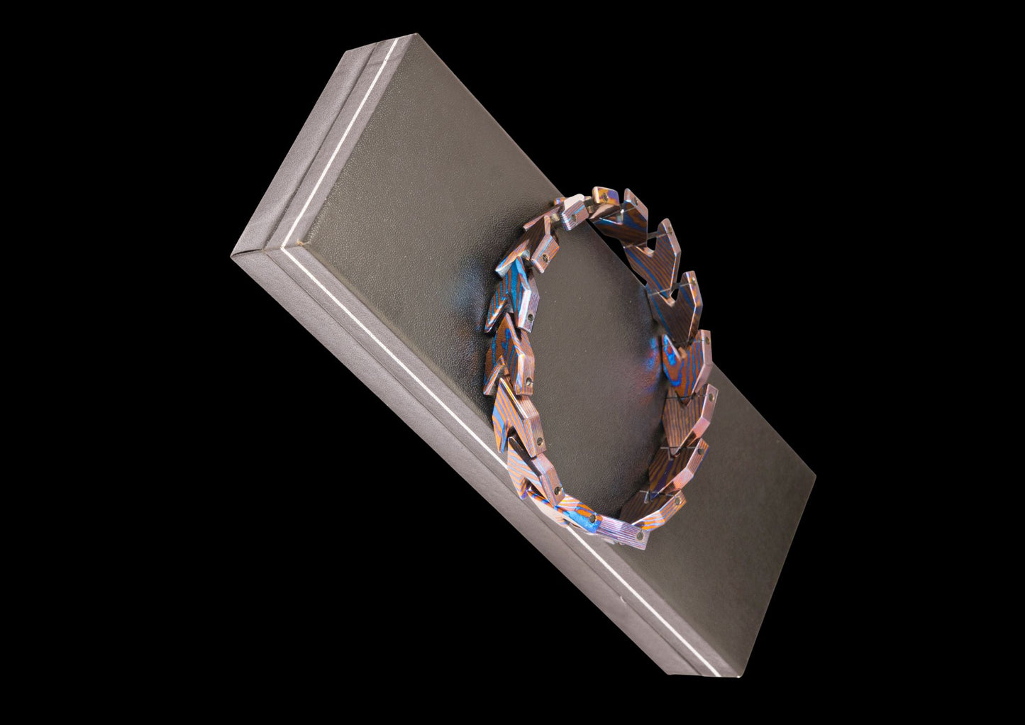 Hand Forged Mokuti Timascus Arrow Flexible Bracelet for Men & Women