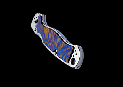 Spyderco Paramilitary 2 TC4 Titanium Scales with Mokuti Inlays