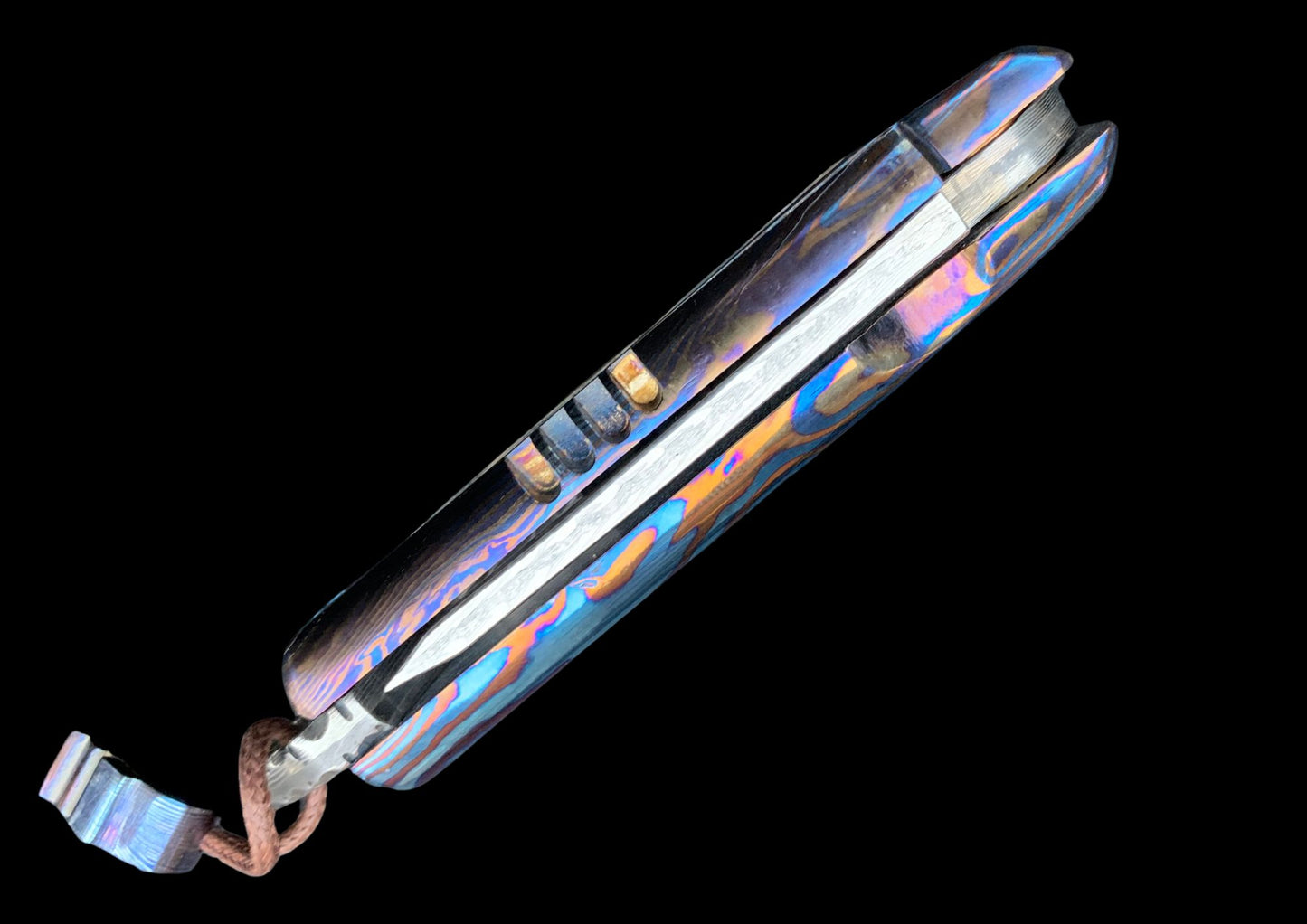 Hand Forged Timascus Scales Fruits Kitchen Knife