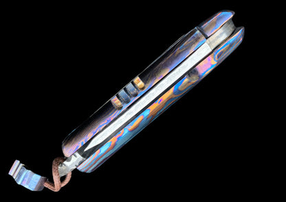 Hand Forged Timascus Scales Fruits Kitchen Knife