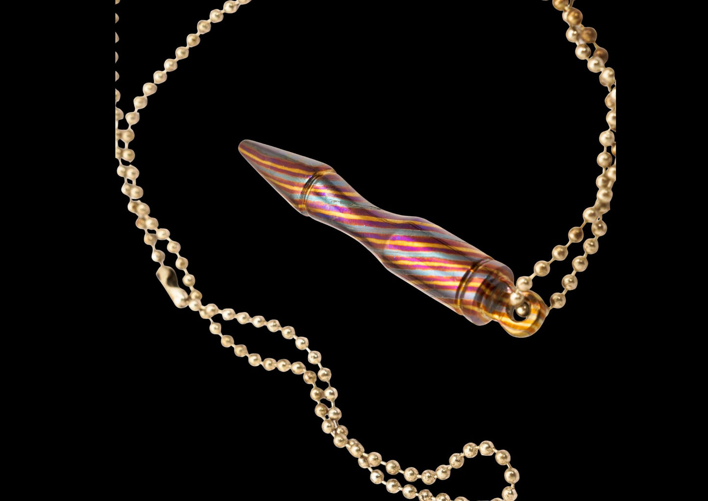 MokuTi Bullet Pendant Necklace — Unisex EDC Jewelry