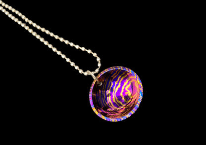 Handmade Timascus 8mm Deep Carry Worry Pendant Necklace