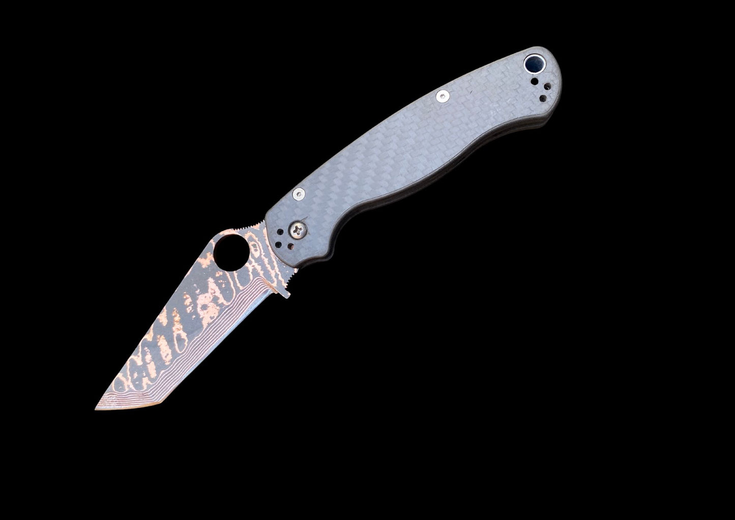 Spyderco Paramilitary 2 – Copper Damascus Tanto Blade
