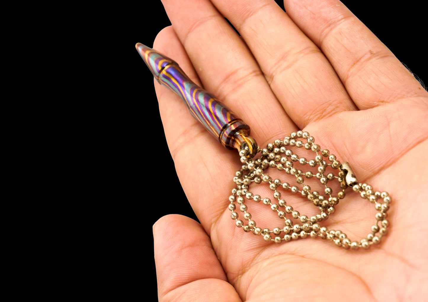 MokuTi Bullet Pendant Necklace — Unisex EDC Jewelry