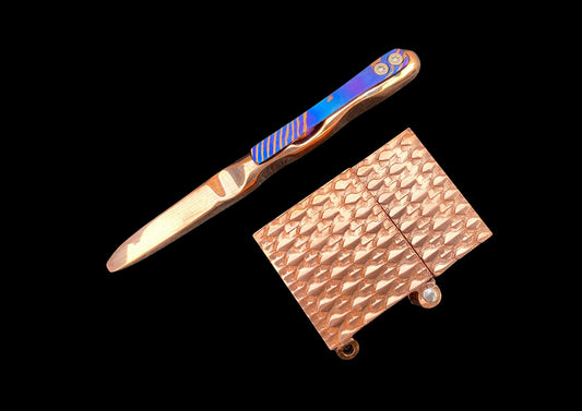 EDC Gear Bundle — Mokume Gane Spike & Copper Zippo Case