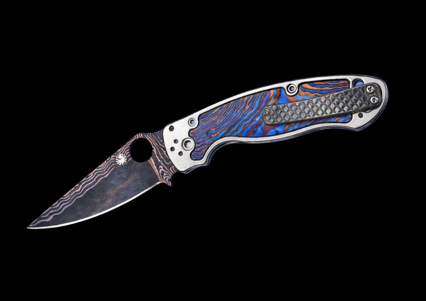 Spyderco Paramilitary 2 TC4 Titanium Scales with Mokuti Inlays
