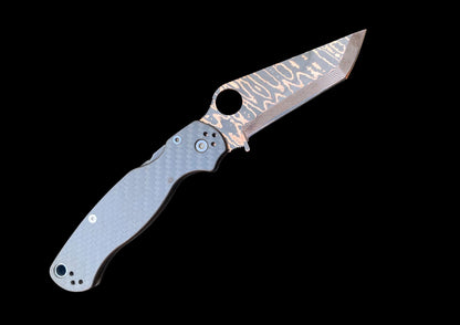 Spyderco Paramilitary 2 – Copper Damascus Tanto Blade