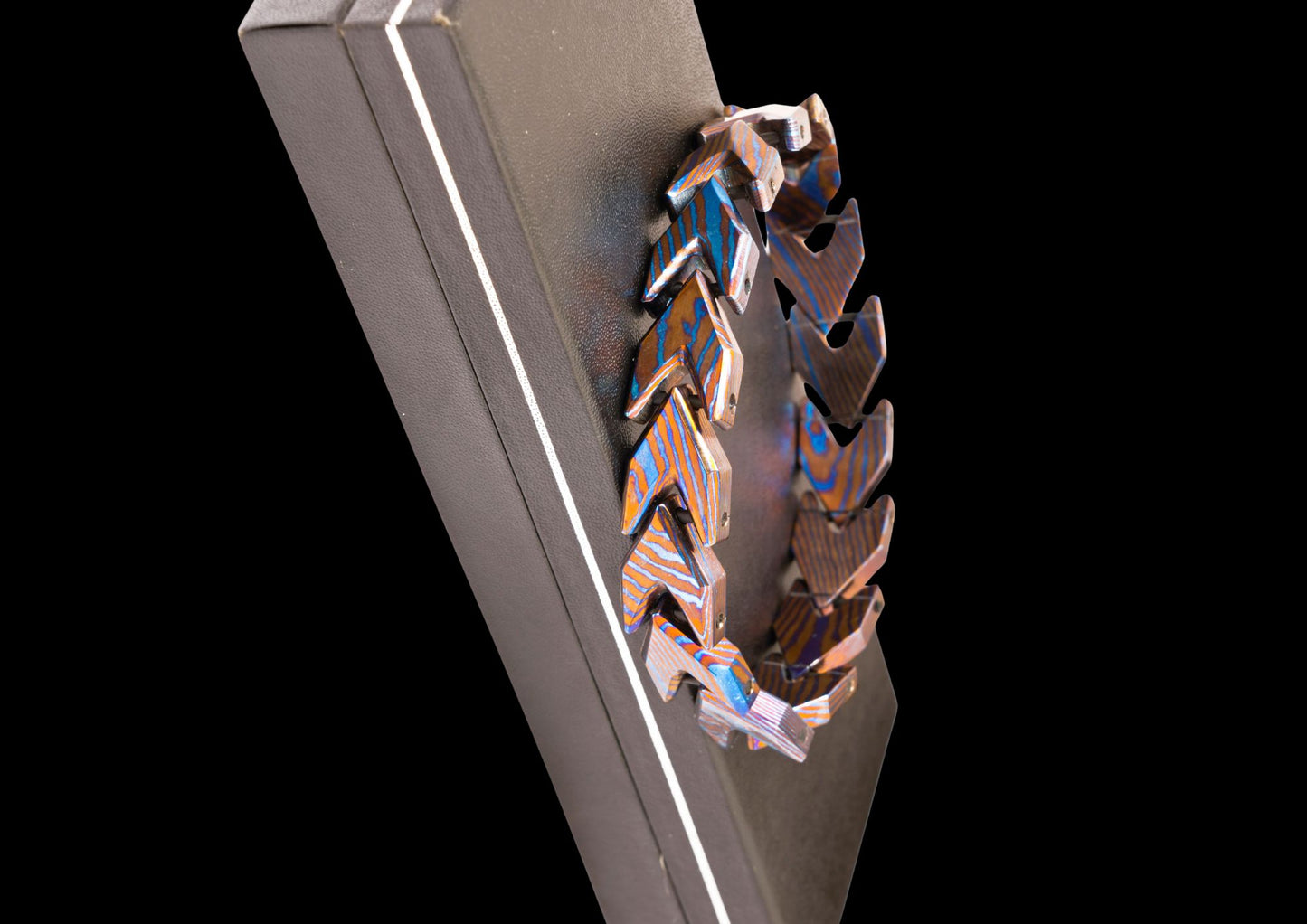 Hand Forged Mokuti Timascus Arrow Flexible Bracelet for Men & Women
