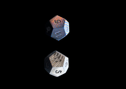 Hand Forged Mokuti SS Damascus DnD Dice Set