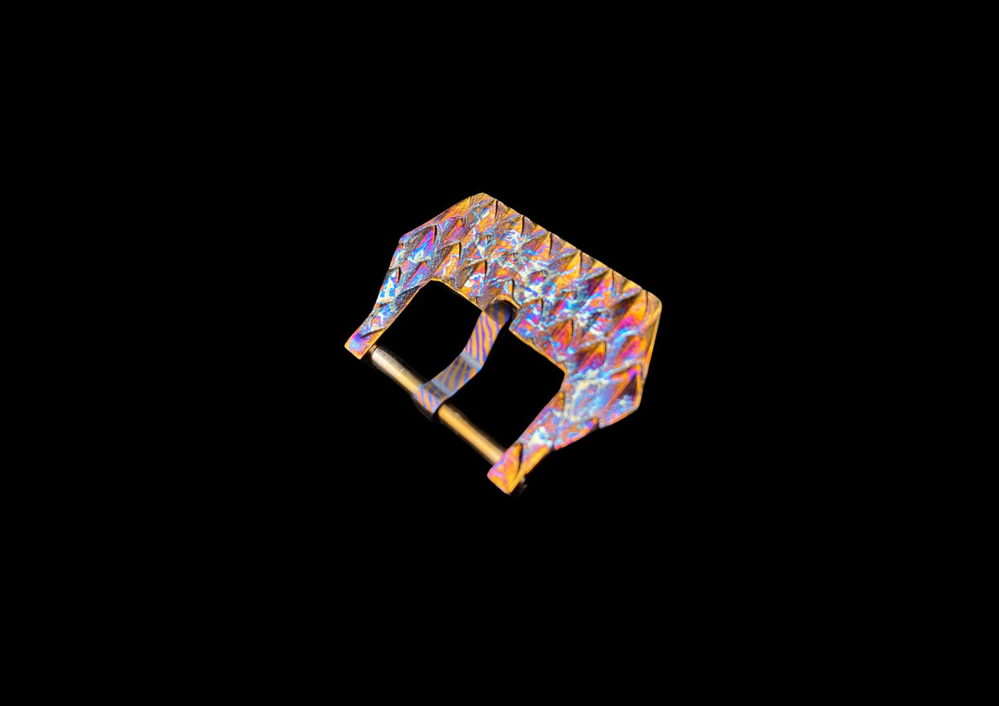 TC4 Titanium 24mm Watch Buckle – Dragon Skin Pattern