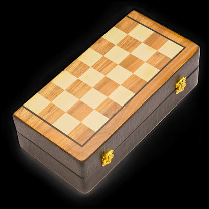 32-Piece Magnetic Chess Set — 16 Mokuti & 16 SS Damascus