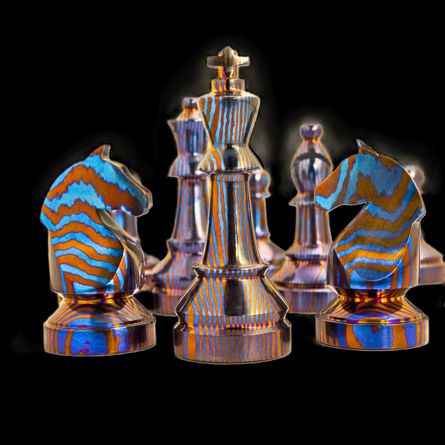 Hand Forged Mokuti Magnetic Chess Set — 16 Pieces