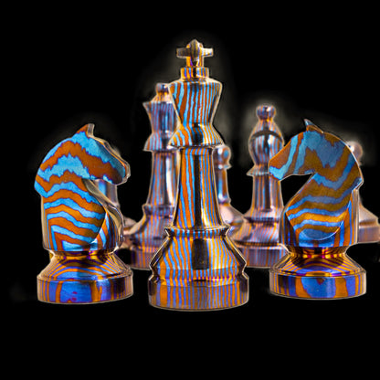 Hand Forged Mokuti Magnetic Chess Set — 16 Pieces