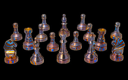 Hand Forged Mokuti Magnetic Chess Set — 16 Pieces