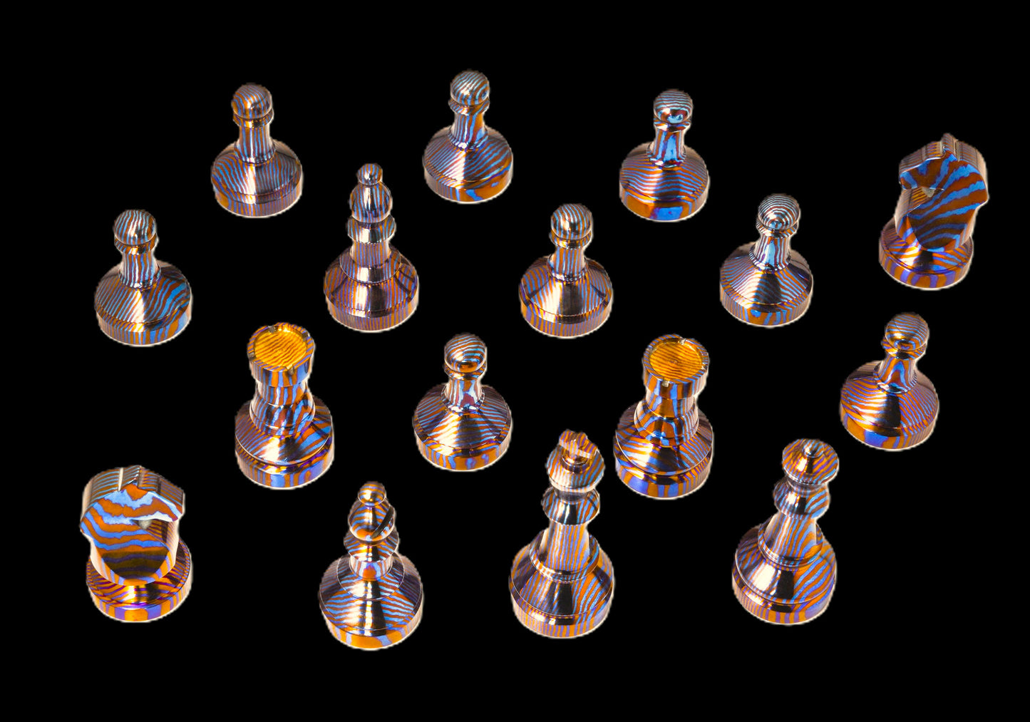 Hand Forged Mokuti Magnetic Chess Set — 16 Pieces