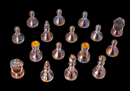 Hand Forged Mokuti Magnetic Chess Set — 16 Pieces