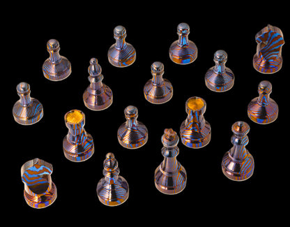 Hand Forged Mokuti Magnetic Chess Set — 16 Pieces