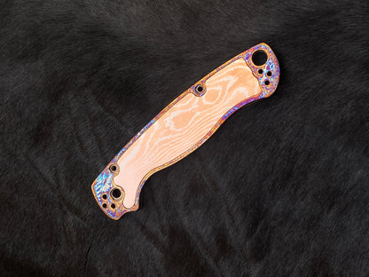 Spyderco Paramilitary 2 – TC4 Titanium Anodized Both-Side Scales with Mokume Gane Inlays
