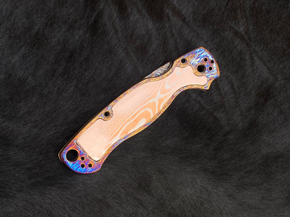 Spyderco Paramilitary 2 – TC4 Titanium Anodized Both-Side Scales with Mokume Gane Inlays