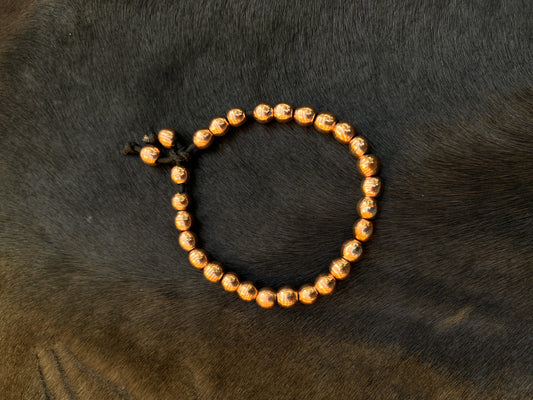 Father's Day Special | 8.5mm Pearl Beaded Bracelet – SS Damascus | Mokuti | Timascus | Mokume Gane