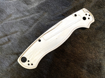 Spyderco Paramilitary 2 Show Side Scale — TC4 Titanium with Copper Damascus Inlay