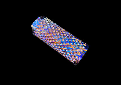 Hand-Forged Mokuti Timascus EDC Fidget Worry Tool – Diamond Knurled Titanium Damascus