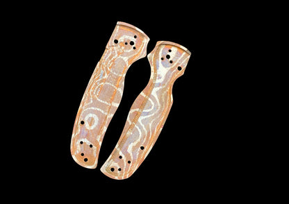 Spyderco Shaman Mokume Gane Both-Side Scales with Mokuti Inlay — The Ultimate Handle Upgrade