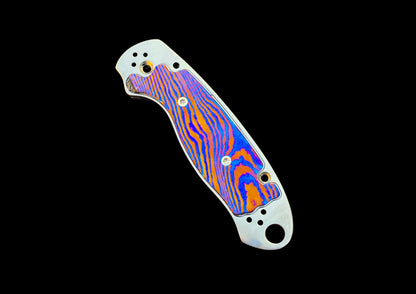 Spyderco Para 3 TC4 Titanium Scales with Mokuti Inlay — Upgrade Your Everyday Carry