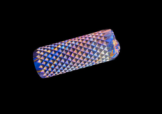 Hand-Forged Mokuti Timascus EDC Fidget Worry Tool – Diamond Knurled Titanium Damascus