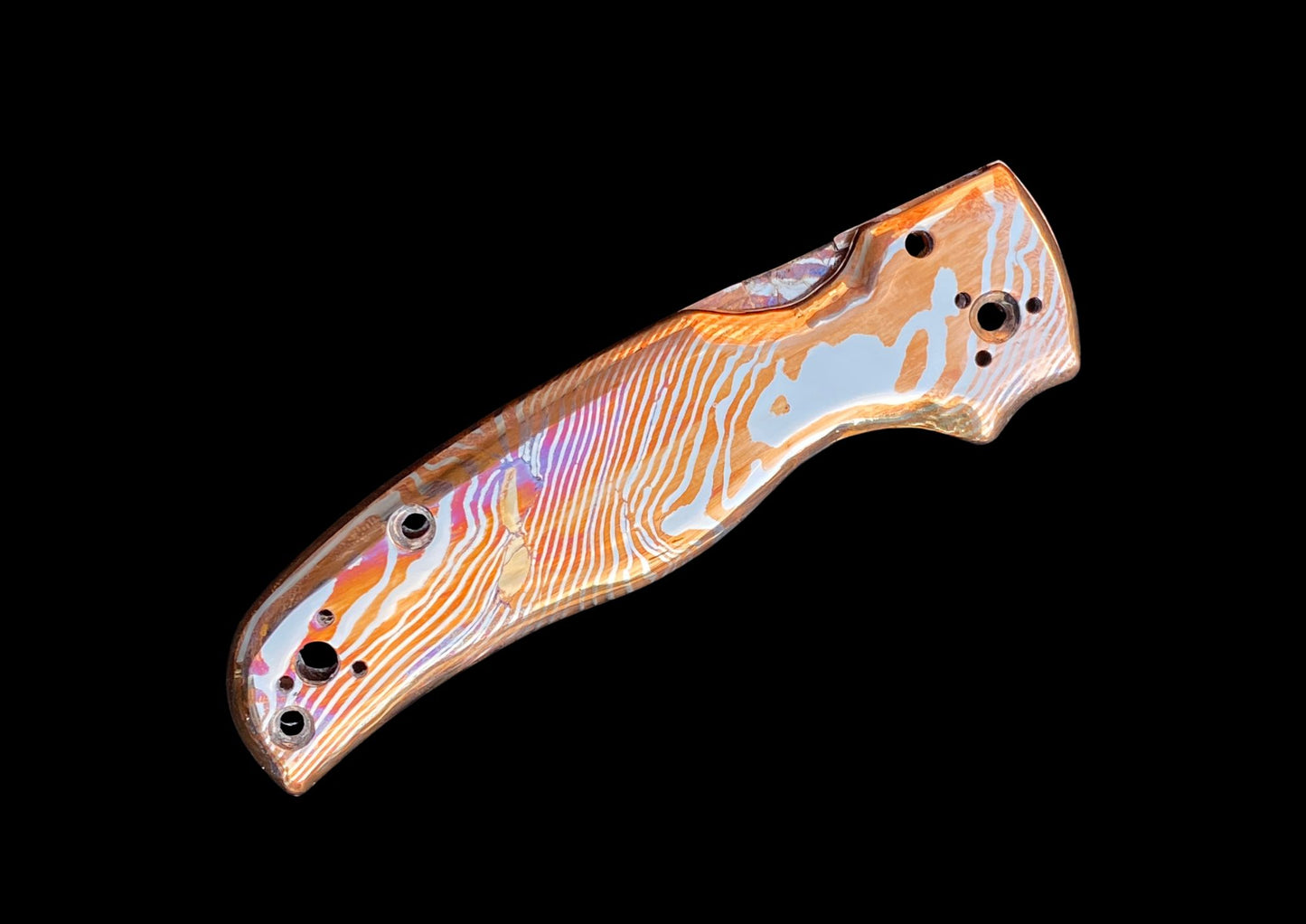 Spyderco Shaman Mokume Gane Both-Side Scales Upgrade — Full Handle Transformation