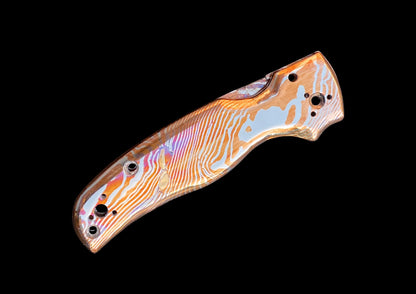 Spyderco Shaman Mokume Gane Both-Side Scales Upgrade — Full Handle Transformation