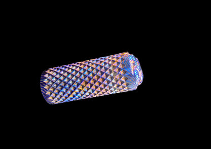 Hand-Forged Mokuti Timascus EDC Fidget Worry Tool – Diamond Knurled Titanium Damascus