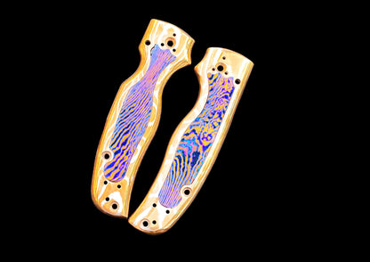 Spyderco Shaman Mokume Gane Both-Side Scales with Mokuti Inlay — The Ultimate Handle Upgrade