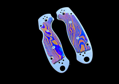 Spyderco Para 3 TC4 Titanium Scales with Mokuti Inlay — Upgrade Your Everyday Carry