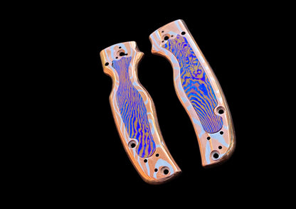 Spyderco Shaman Mokume Gane Both-Side Scales with Mokuti Inlay — The Ultimate Handle Upgrade