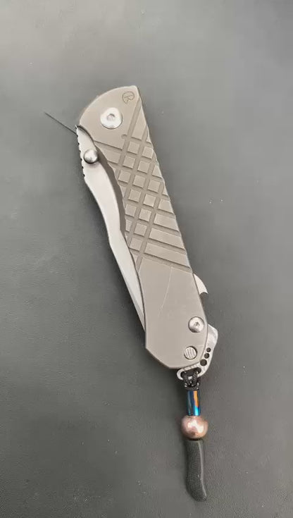 Chris Reeve Umnumzaan Damascus SS Backspacer & Bottle Opener Pocket Dump Set