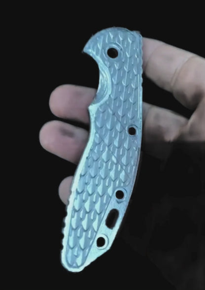 Rick Hinderer XM-18 3.5" TC4 Titanium 3D Dragonscale Scales — Upgrade Your Pocket