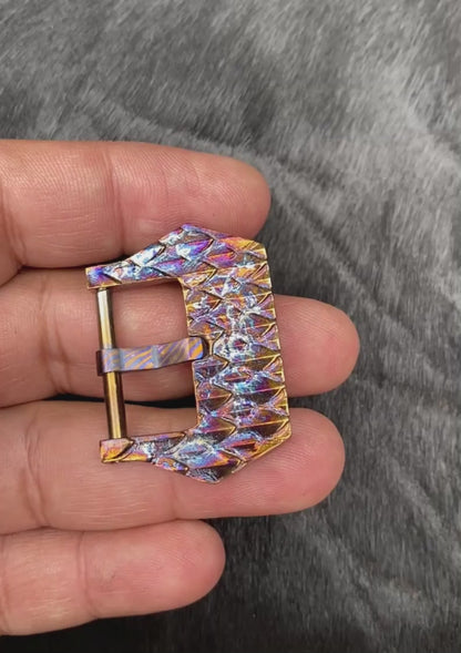 TC4 Titanium 24mm Watch Buckle – Dragon Skin Pattern