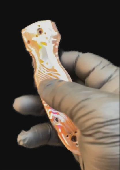 Spyderco Shaman Mokume Gane Both-Side Scales Upgrade — Full Handle Transformation