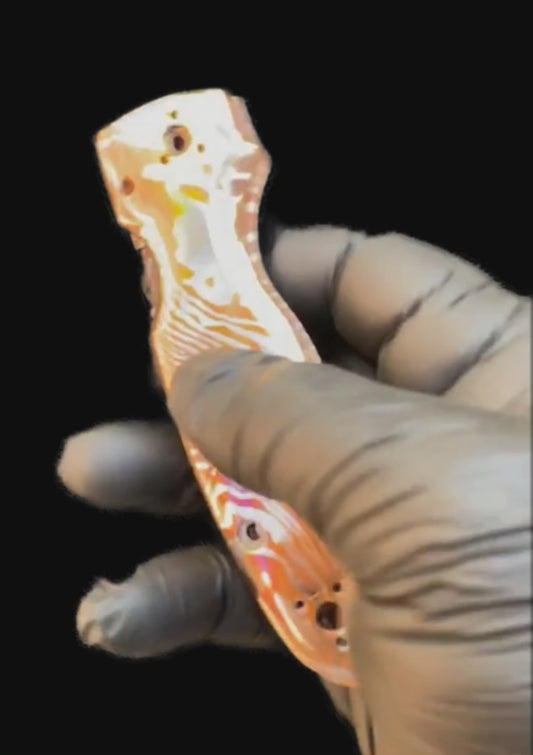 Spyderco Shaman Mokume Gane Both-Side Scales Upgrade — Full Handle Transformation