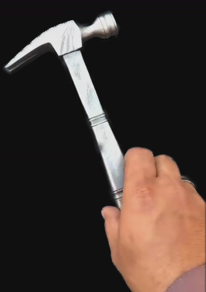 Standard Size Damascus Steel Hammer — Hand Forged