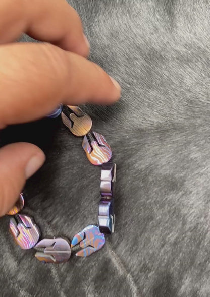 Hand Forged Timascus Spartan Bracelet