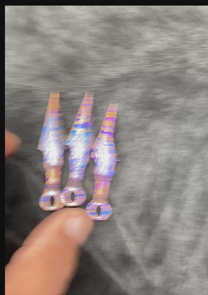 Hand Forged Mokuti Timascus Tiny Throwing Knife Set