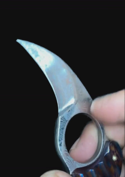 Timascus MokuTi Eagle Claw Copper Damascus Pocket Dump — Premium EDC Collector Set