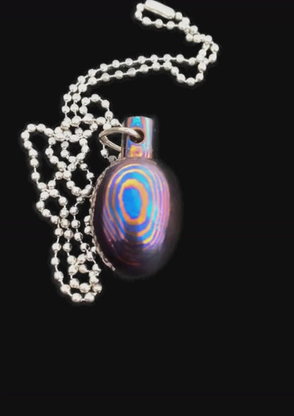 Timascus Thinking Egg Pendant Necklace — Unisex