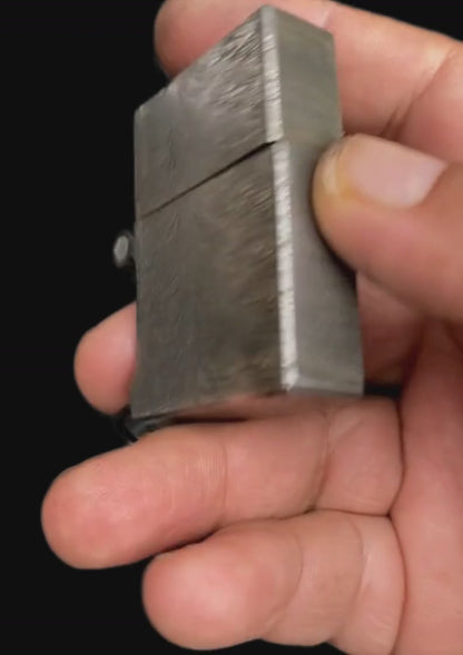 Father's Day Special | Hand Forged Feather Damascus Zippo Lighter Case